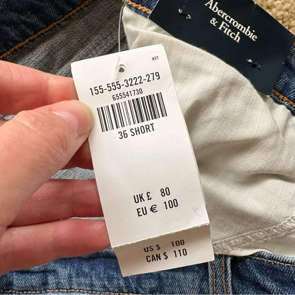 Abercrombie & Fitch The Ankle Straight Ultra High Rise Jeans 36/22S Curve Love‎